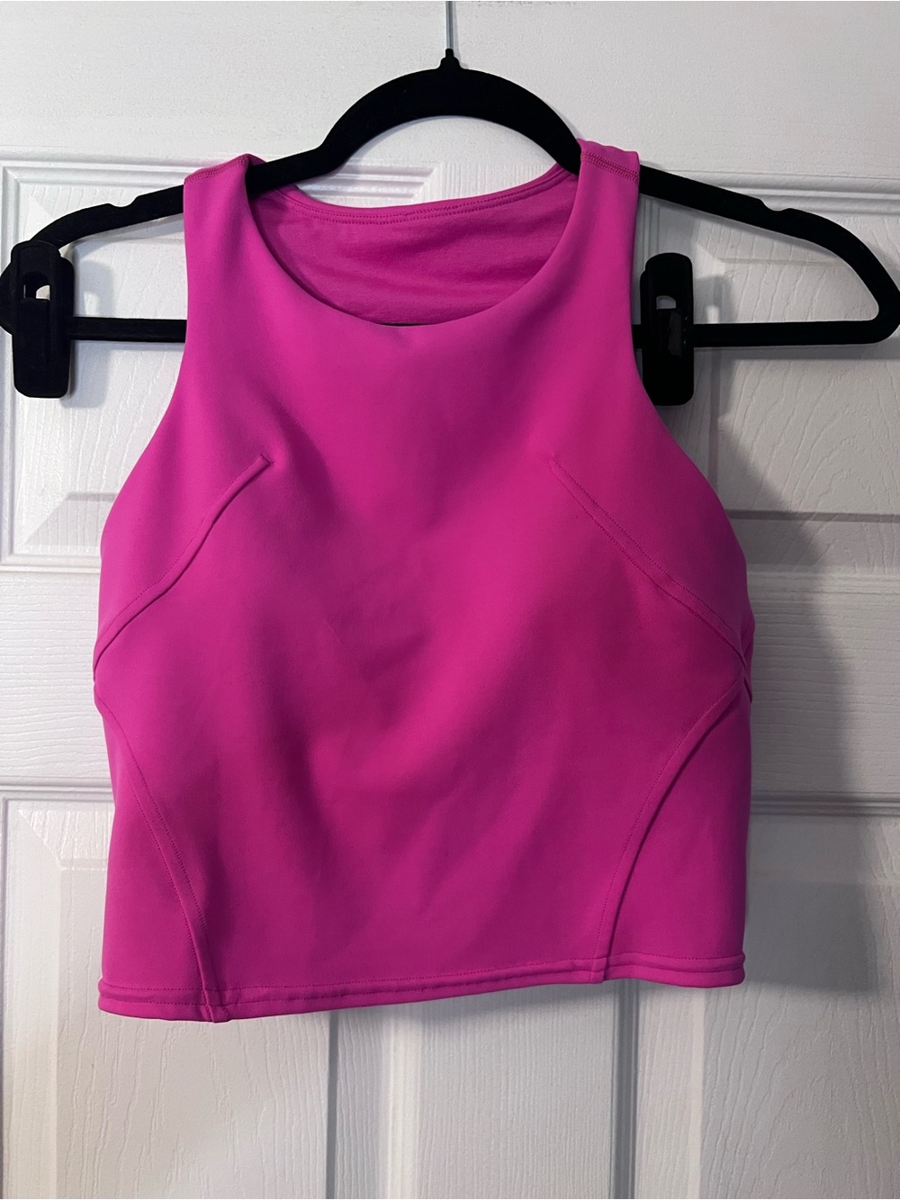 #566 Lululemon Invigorate Training Tank Top Sonic Pink Size 4 Built-In Bra EUC - Picture 2 of 4